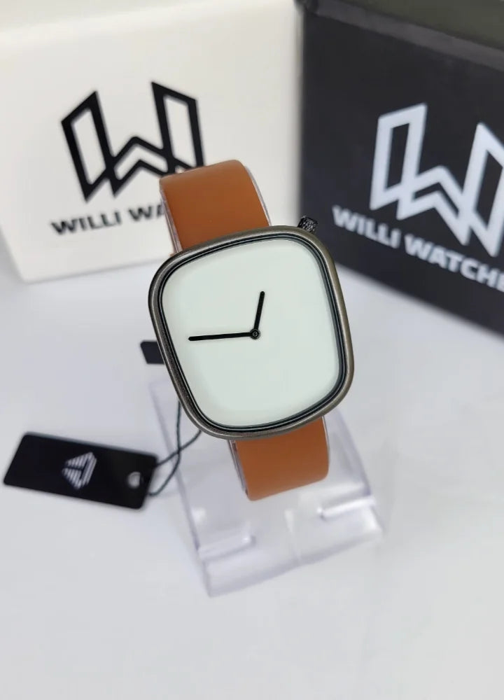 TOMI Modern Brown Strap Watch – Simple & Stylish TM-019