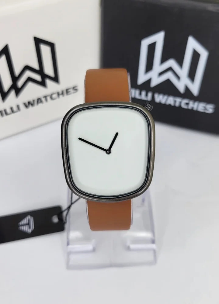 TOMI Modern Brown Strap Watch – Simple & Stylish TM-019