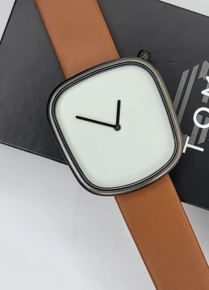 TOMI Modern Brown Strap Watch – Simple & Stylish TM-019