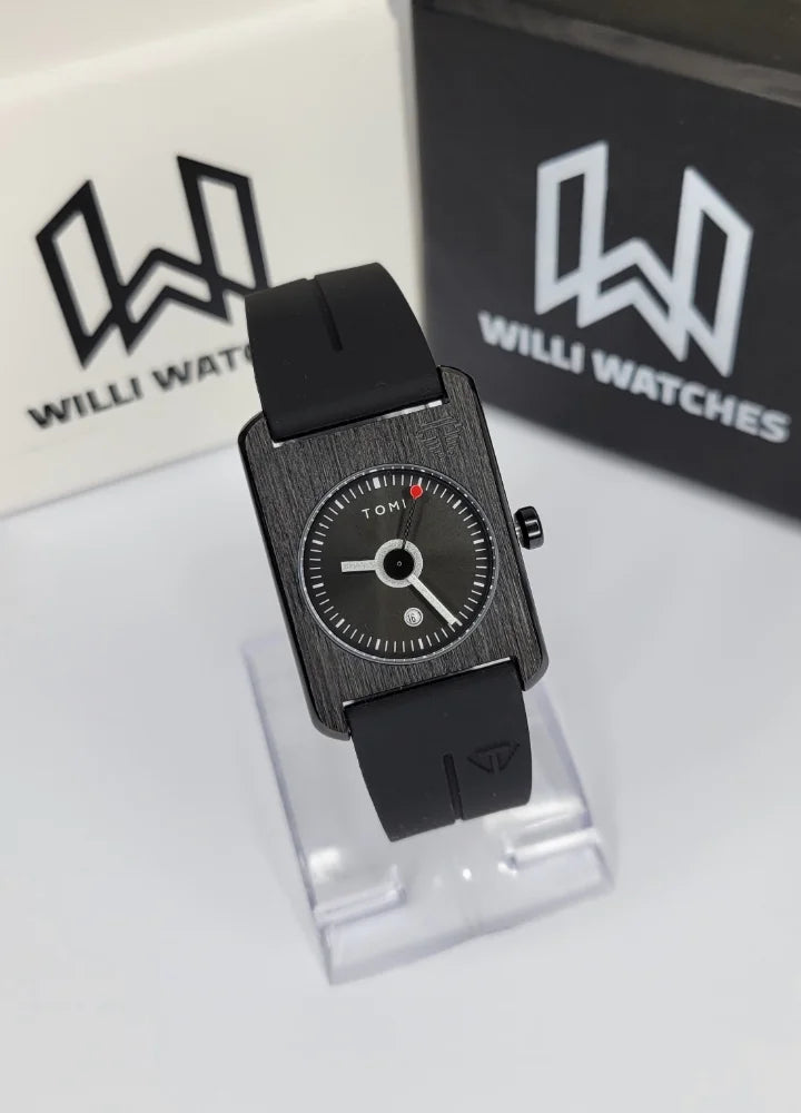 TOMI Black Magnet Watch – Unisex, Date Display TM-026