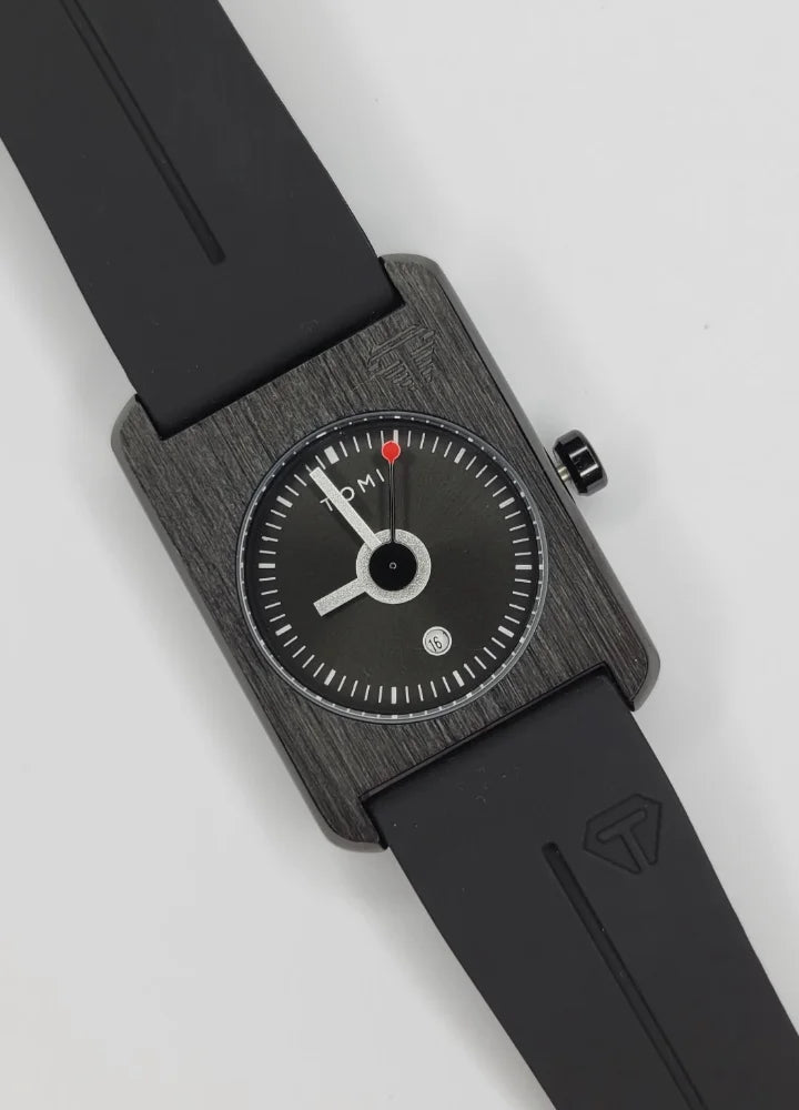TOMI Black Magnet Watch – Unisex, Date Display TM-026