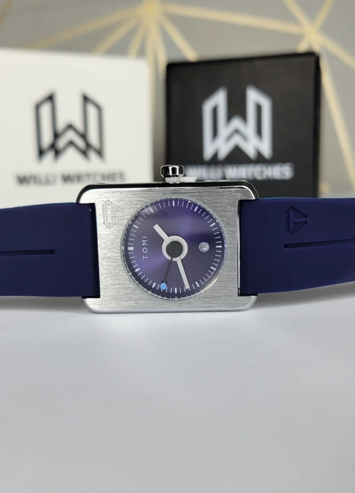 TOMI Blue Magnet Watch – Unisex, Date Display TM-027