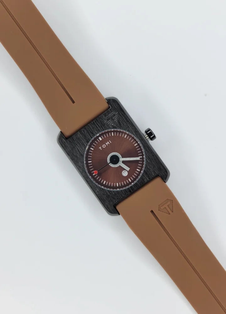TOMI Brown Magnet Watch – Unisex, Date Display TM-029