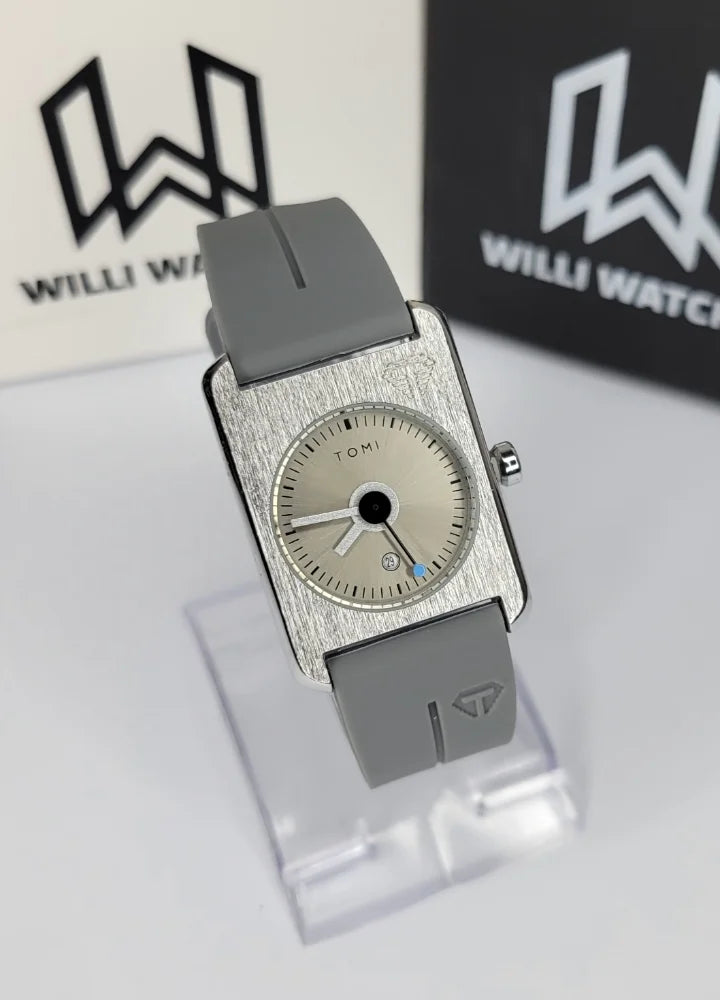 TOMI Grey Magnet Watch – Unisex, Date Display TM-030