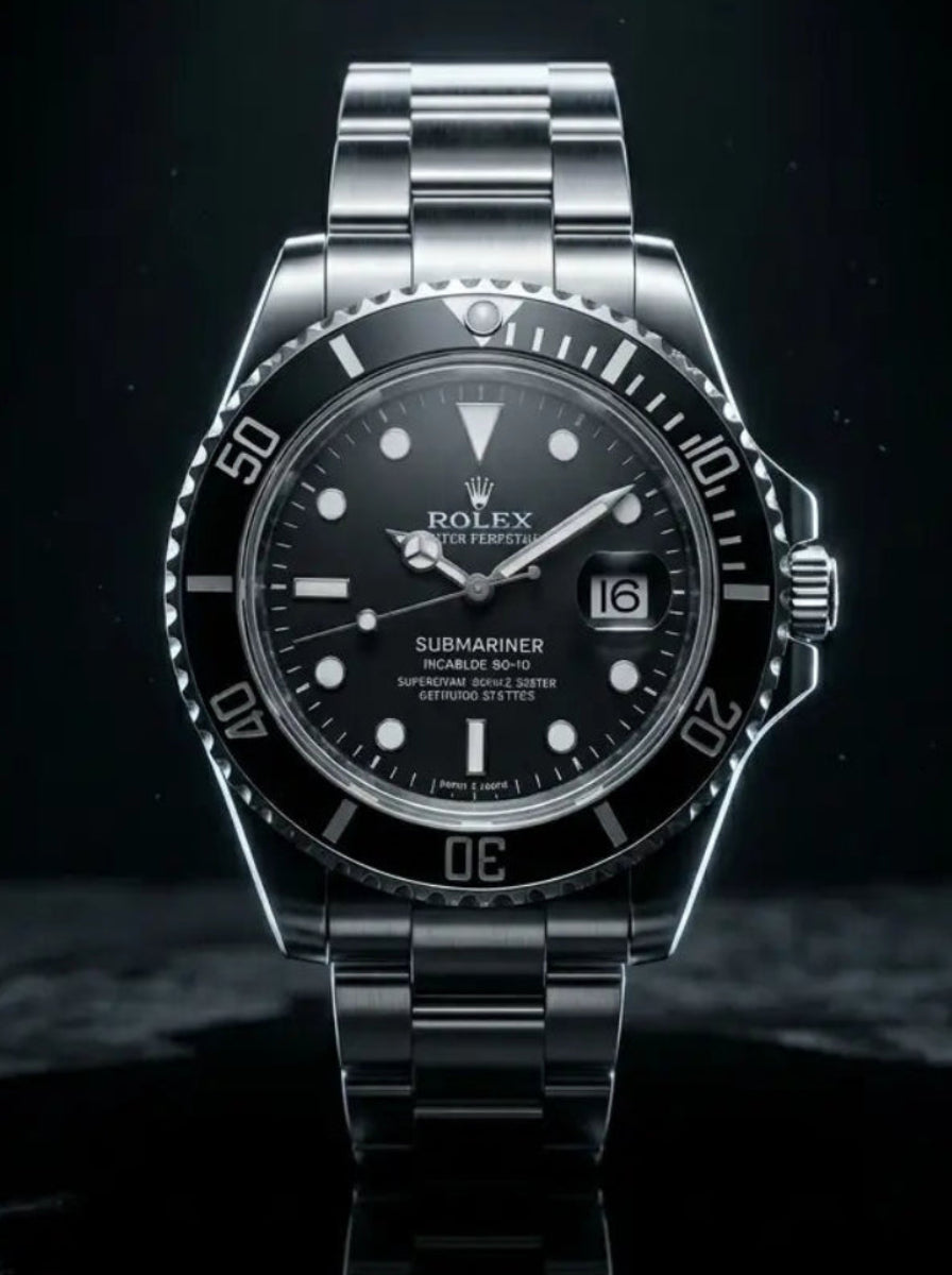 RLX Silver Rotating Bezel Watch with Date Display R-030