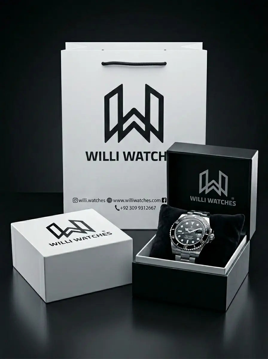 RLX Silver Rotating Bezel Watch with Date Display R-030