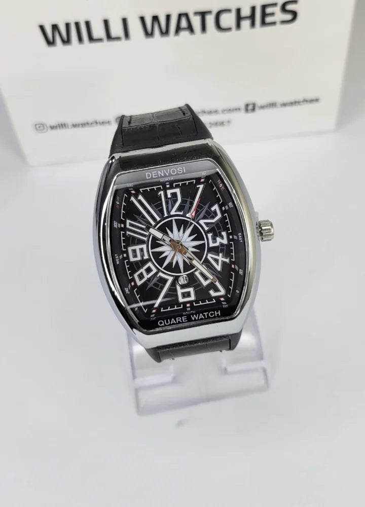 Denvosi Luxury Compass Dial Men’s Leather Strap Watch SK-009