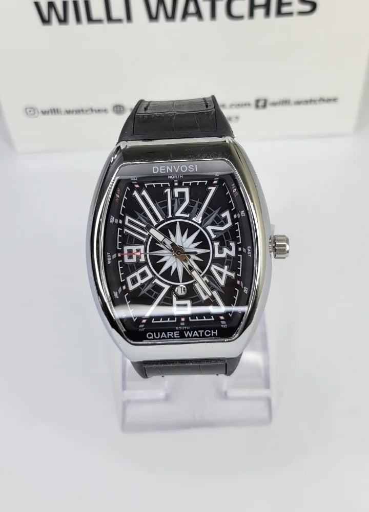 Denvosi Luxury Compass Dial Men’s Leather Strap Watch SK-009
