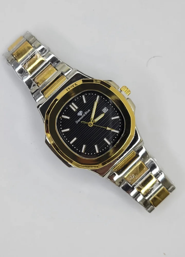 Diamond Blue Black Dial Two-Tone Date Watch DI-034 – Business Class