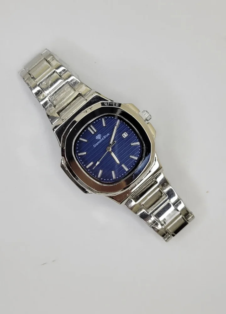 Diamond Blue Silver Blue Dial Date Watch DI-033 – Business Class