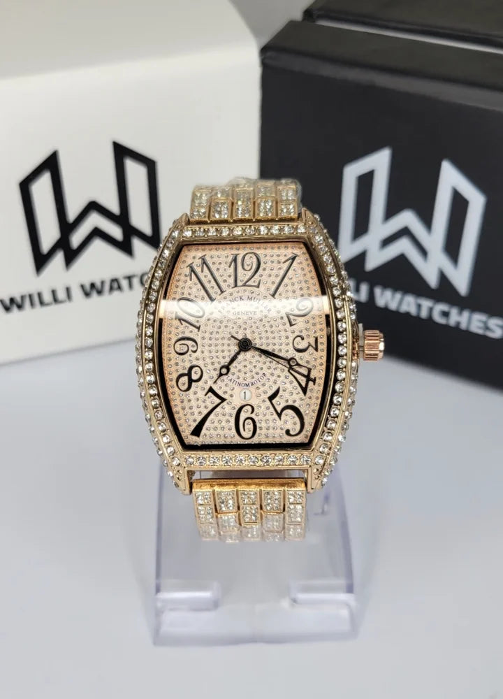 Men’s Gold Fashion Luxury Stone Watch SK-001
