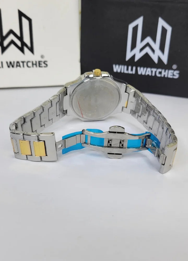 Diamond Blue Green Dial Two-Tone Date Watch DI-035 – Business Class