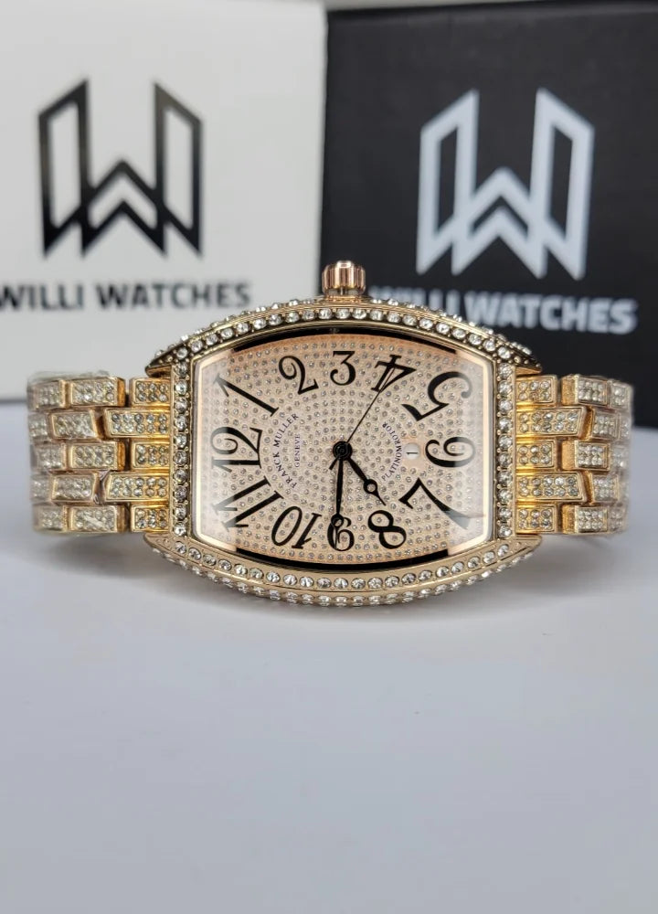 Men’s Gold Fashion Luxury Stone Watch SK-001