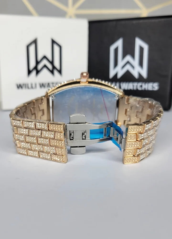 Men’s Gold Fashion Luxury Stone Watch SK-001
