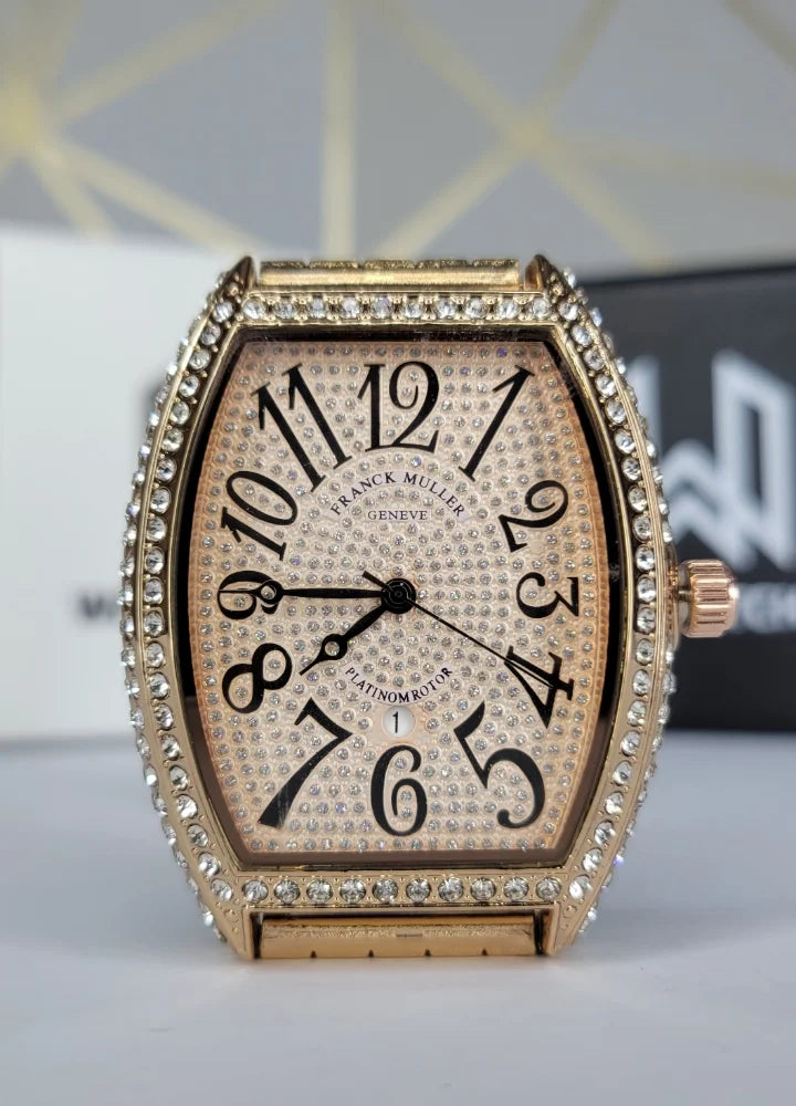 Men’s Gold Fashion Luxury Stone Watch SK-001