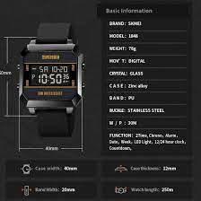 Skmei LED Display Waterproof Multi-Feature Sports Watch S-015