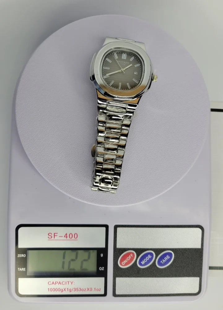 PP Nautilus Gray Dial Watch with Date PP-001