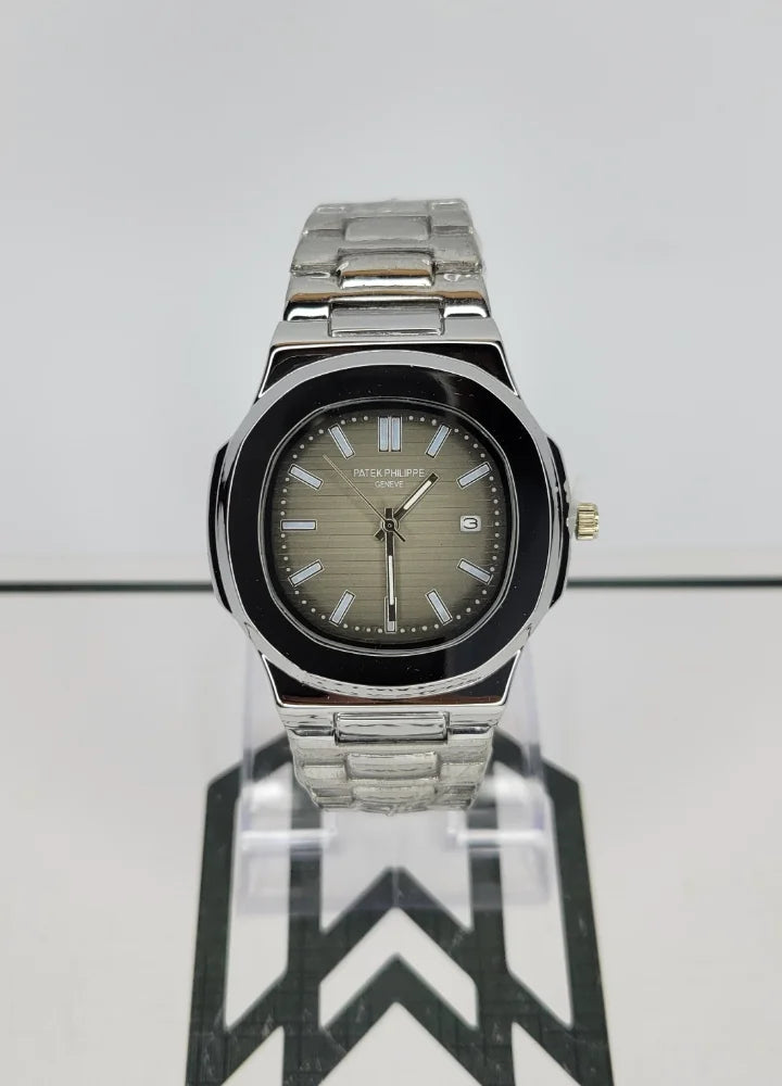 PP Nautilus Gray Dial Watch with Date PP-001