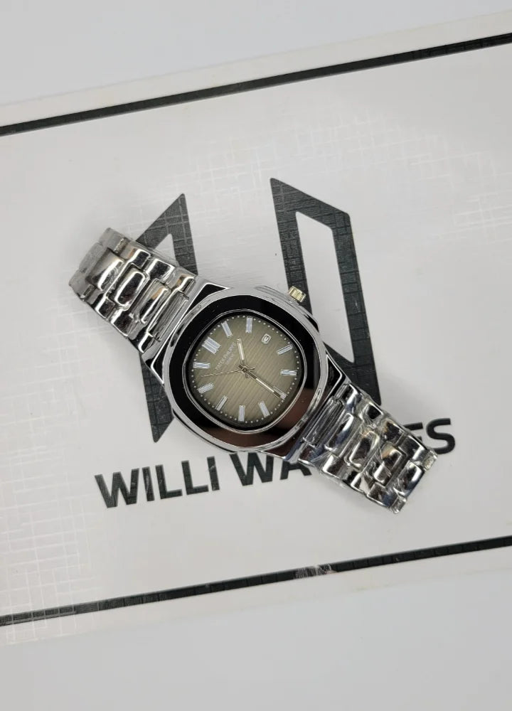 PP Nautilus Gray Dial Watch with Date PP-001