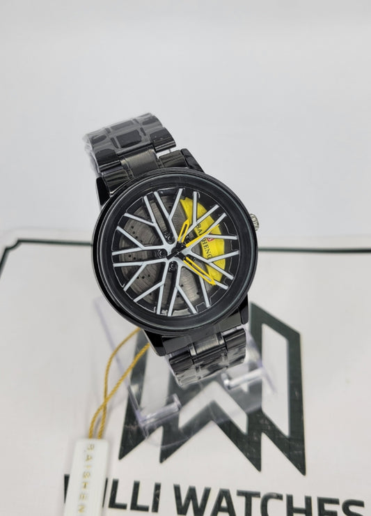 Yellow Racer Sports Watch – Rotating Motion Dial B-007